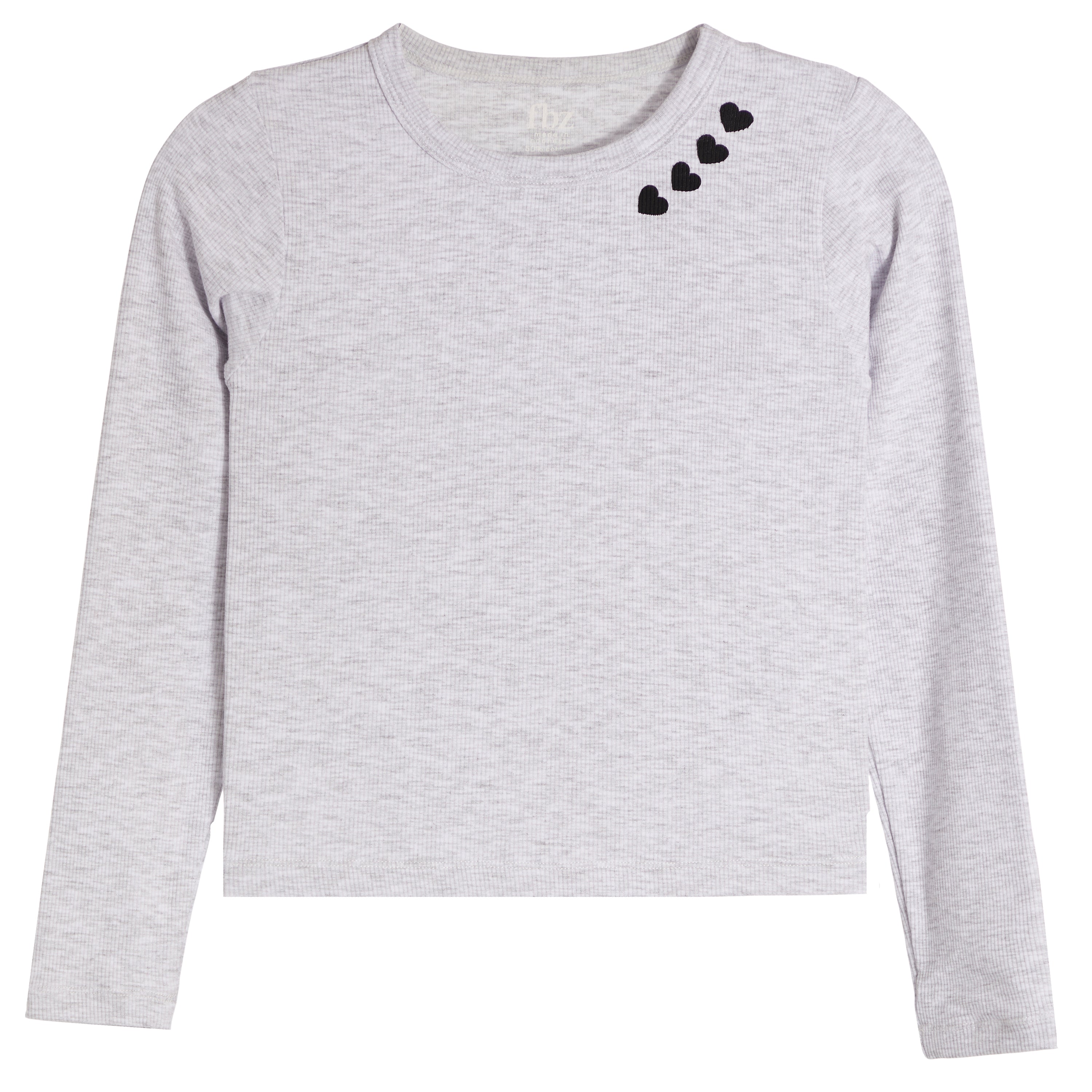 Heart Rib Long Sleeve Shirt - Denny's