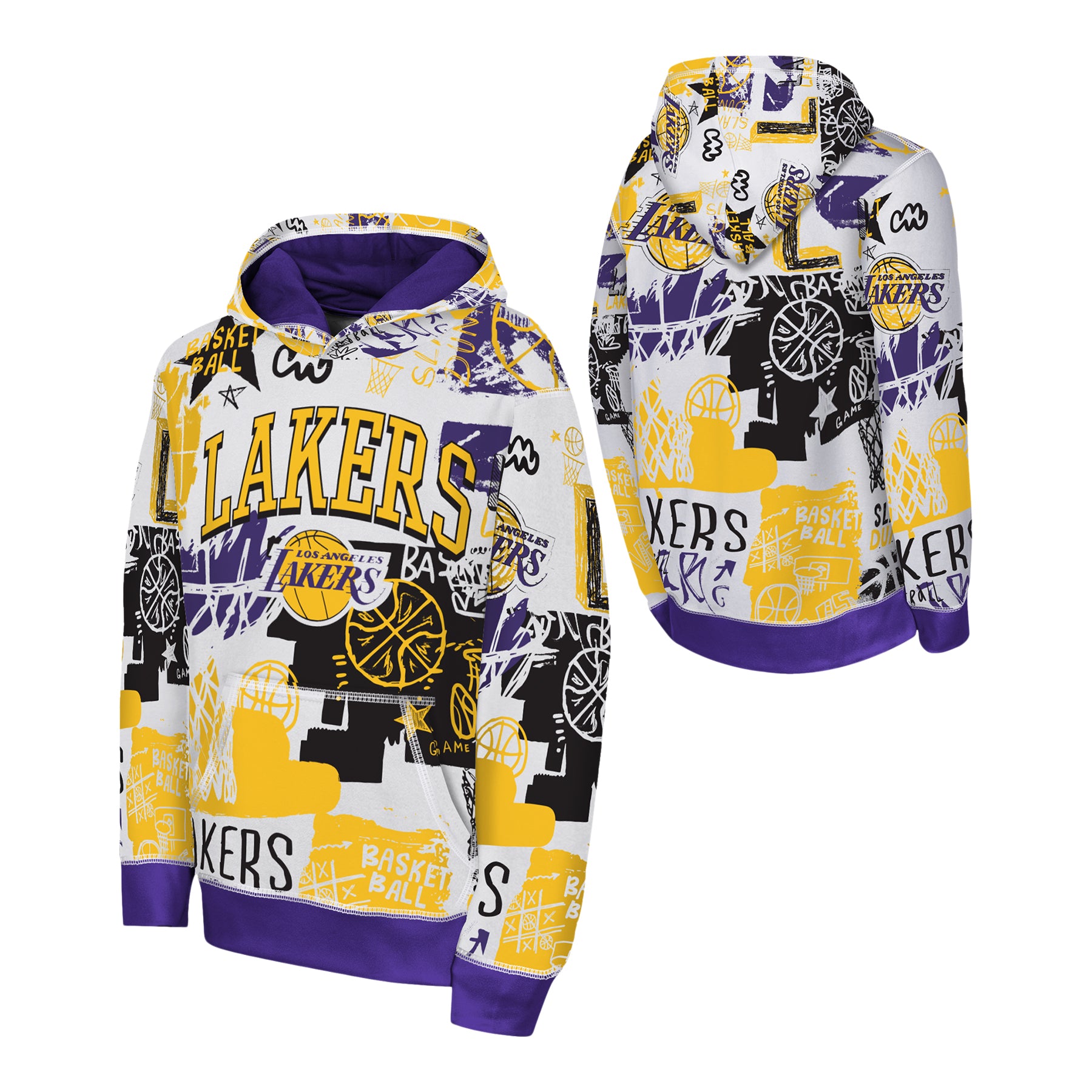 Lakers Wild Style Sublimated Hoodie – Denny's X Lester's