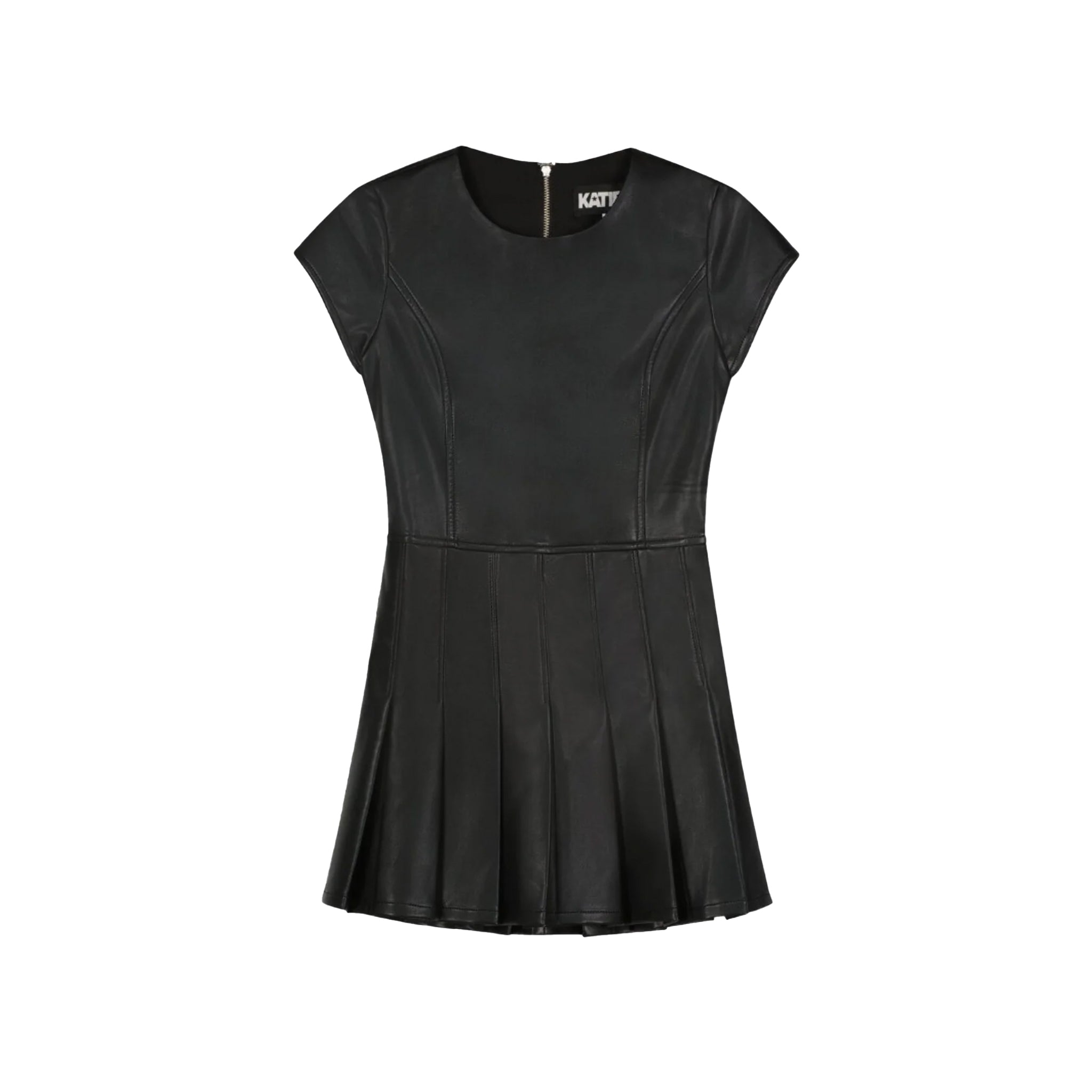 chinese dress ladies Eddie Short Sleeve Leather Dress – Denny's X Lester's