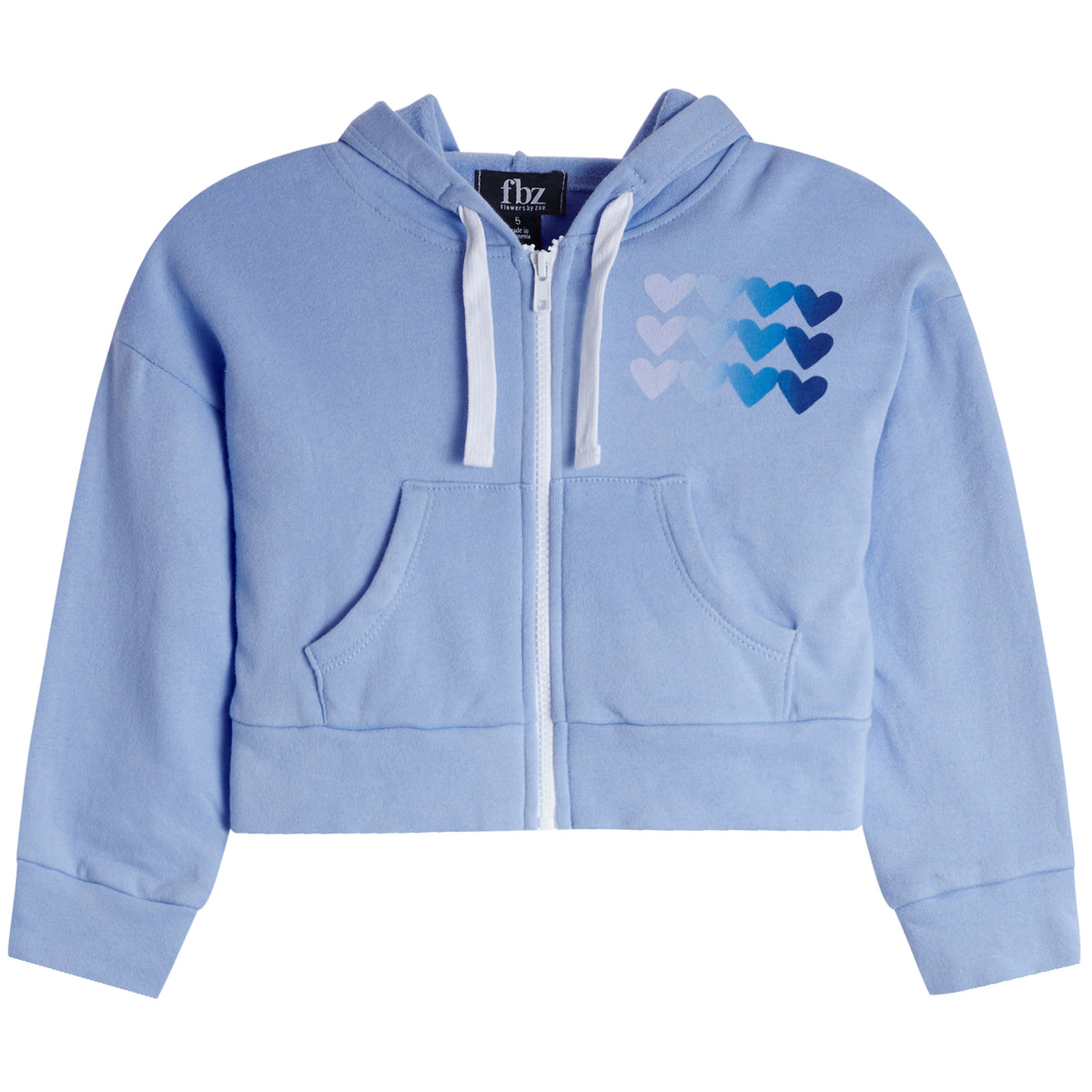 Ombre Hearts Zip Hoodie | Denny's Ombre Hearts Zip Hoodie | Denny's