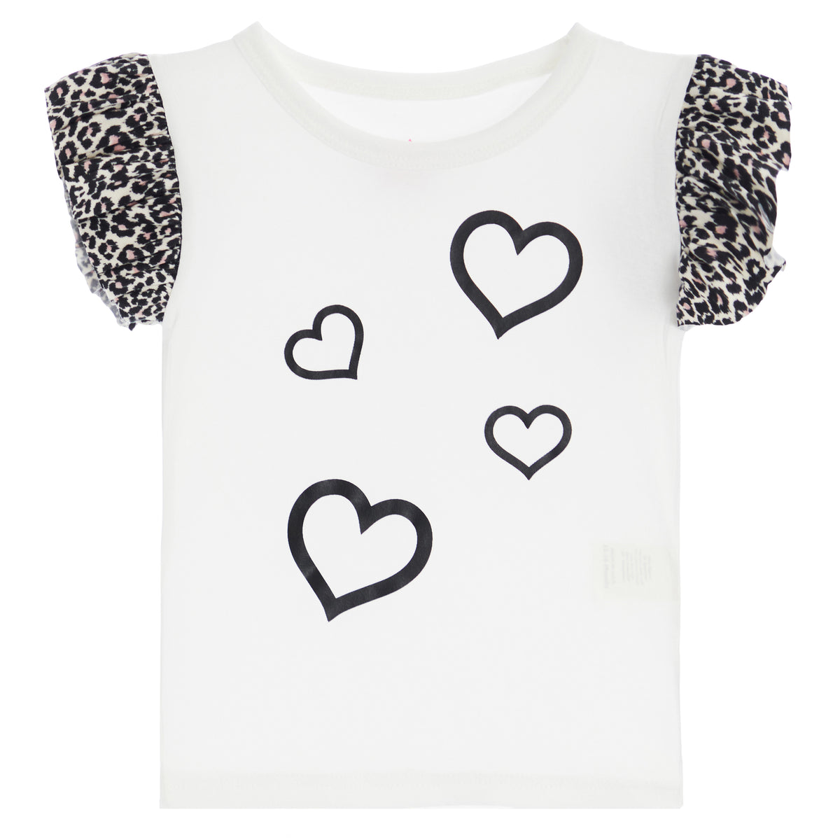 Leopard Ruffle Heart Tee Denny's