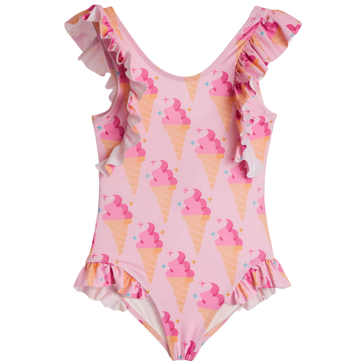 1pc Ruffle Ice Cream Bathing Suit Denny's