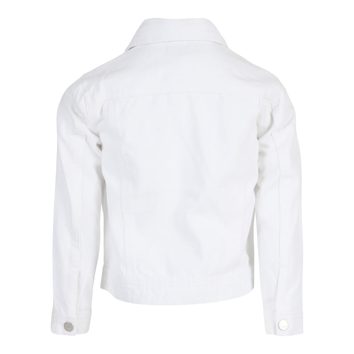 Pearl Trim Raw Hem Denim Jacket main image 1