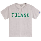 Tulane Slit V Tee w/ Stones