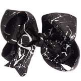 4in White Splatter Bow - Denny's