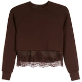 Lace Trim Sweatshirt