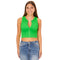 Full Zipper Wide Band Ribbed Tank - Denny's