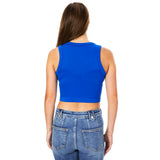 Full Zipper Wide Band Ribbed Tank - Denny's