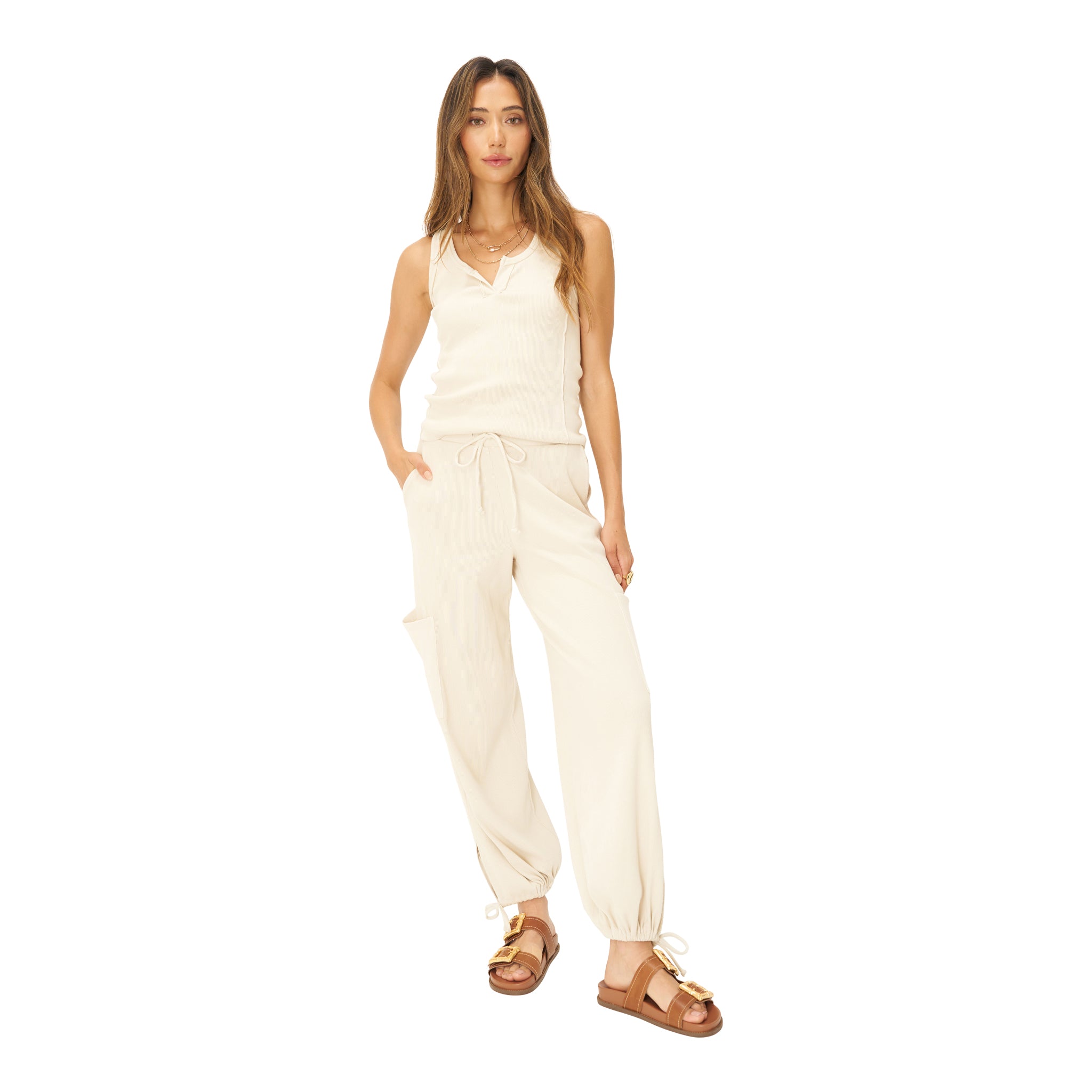 Reilley Ribbed Parachute Pant - Denny's