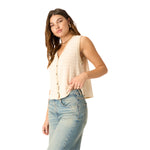 Viva Button Front Sweater Tank - Denny's
