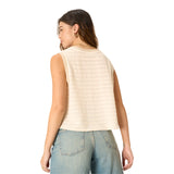 Viva Button Front Sweater Tank - Denny's
