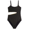 1pc Glitter Stitching Cut Out Side Bathing Suit - Denny's