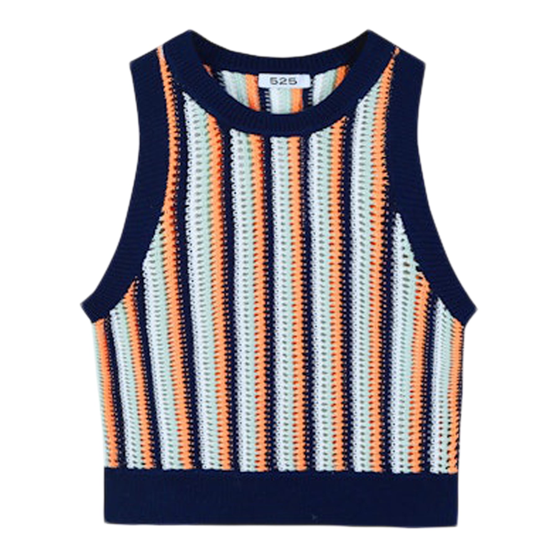 Krista Stripe Vertical Crochet Tank - Denny's