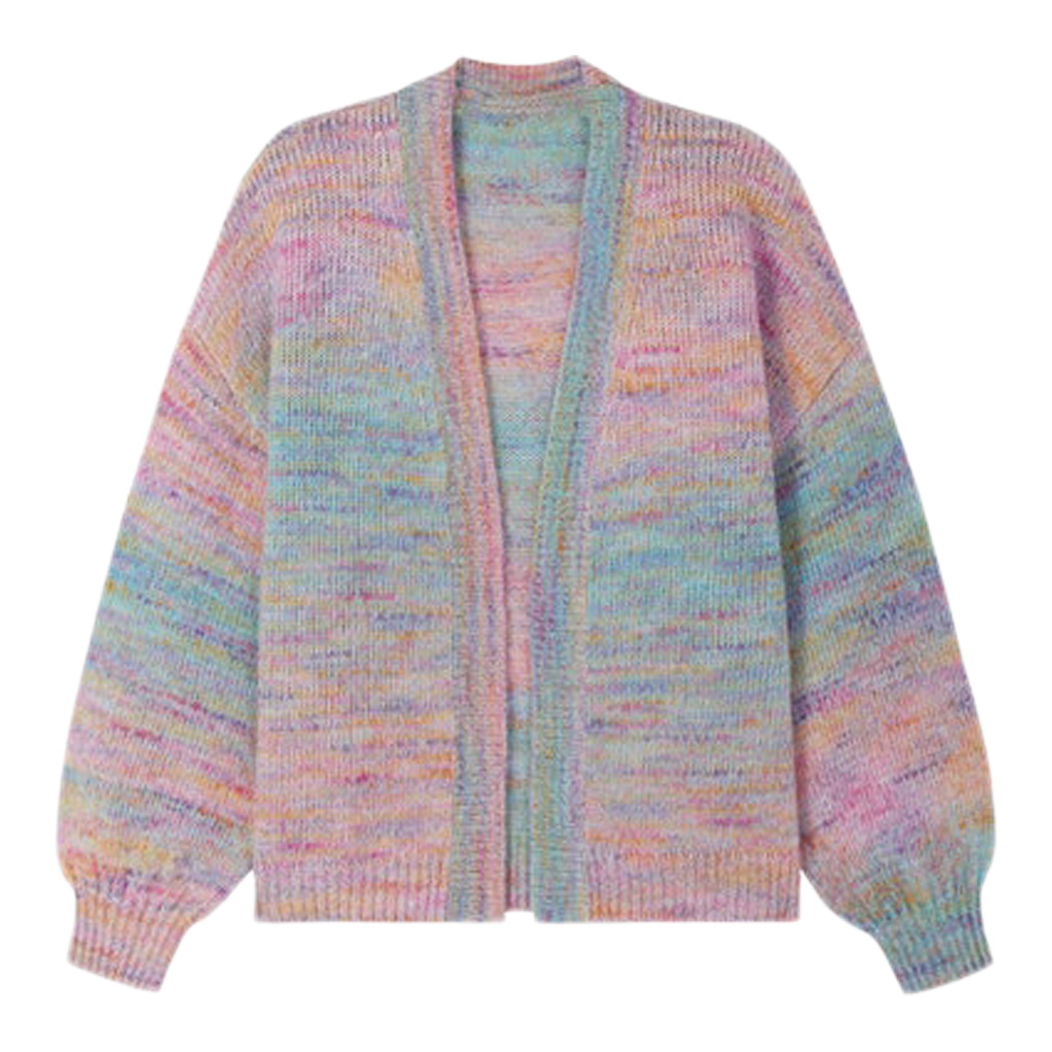 Lylah Spacedye Open Front Cardigan - Denny's