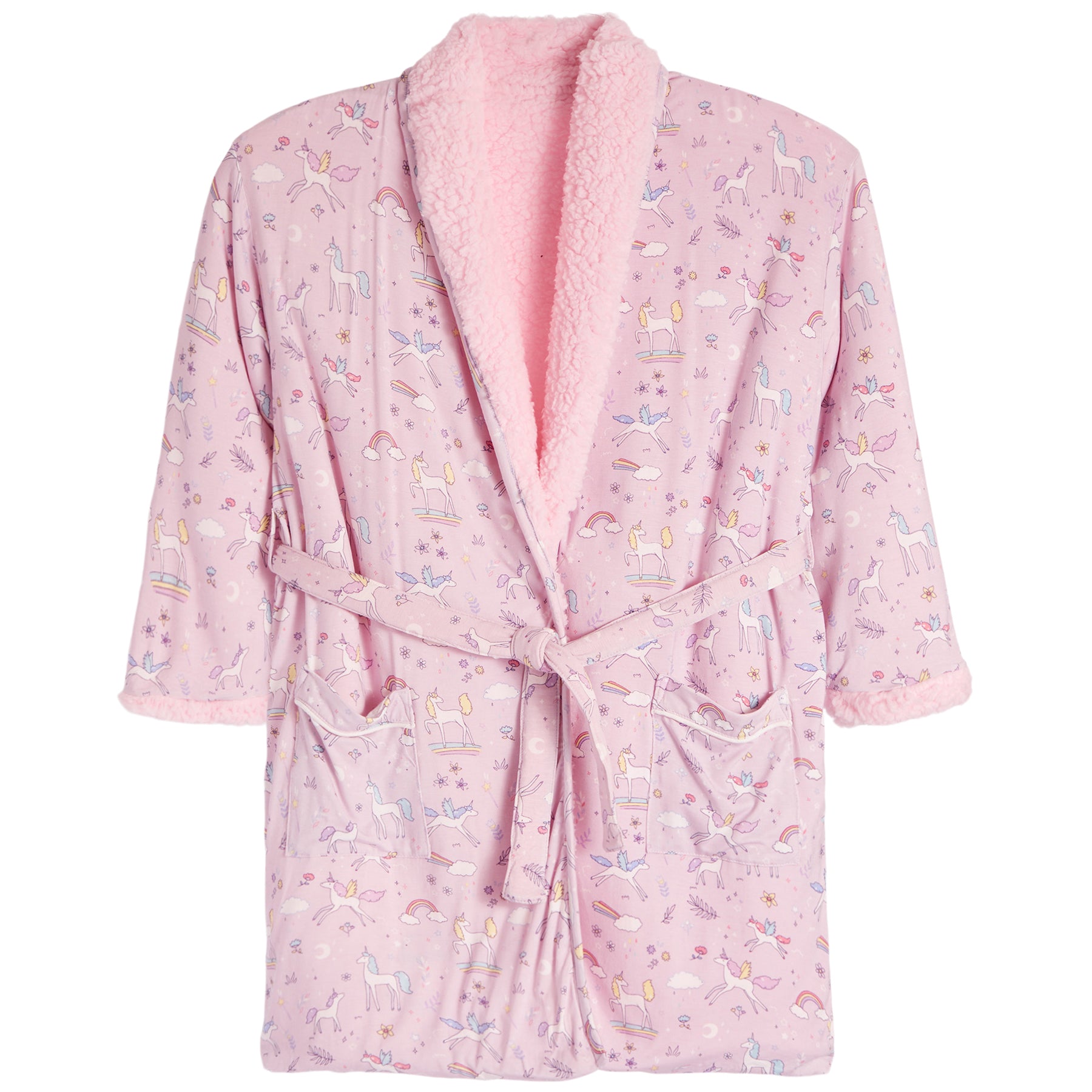 unicorn dressing gown ladies Btween Girls Unicorn Bathrobe Set Soft, Cozy, and Fun with Matching Slippers Perfect for Lounging