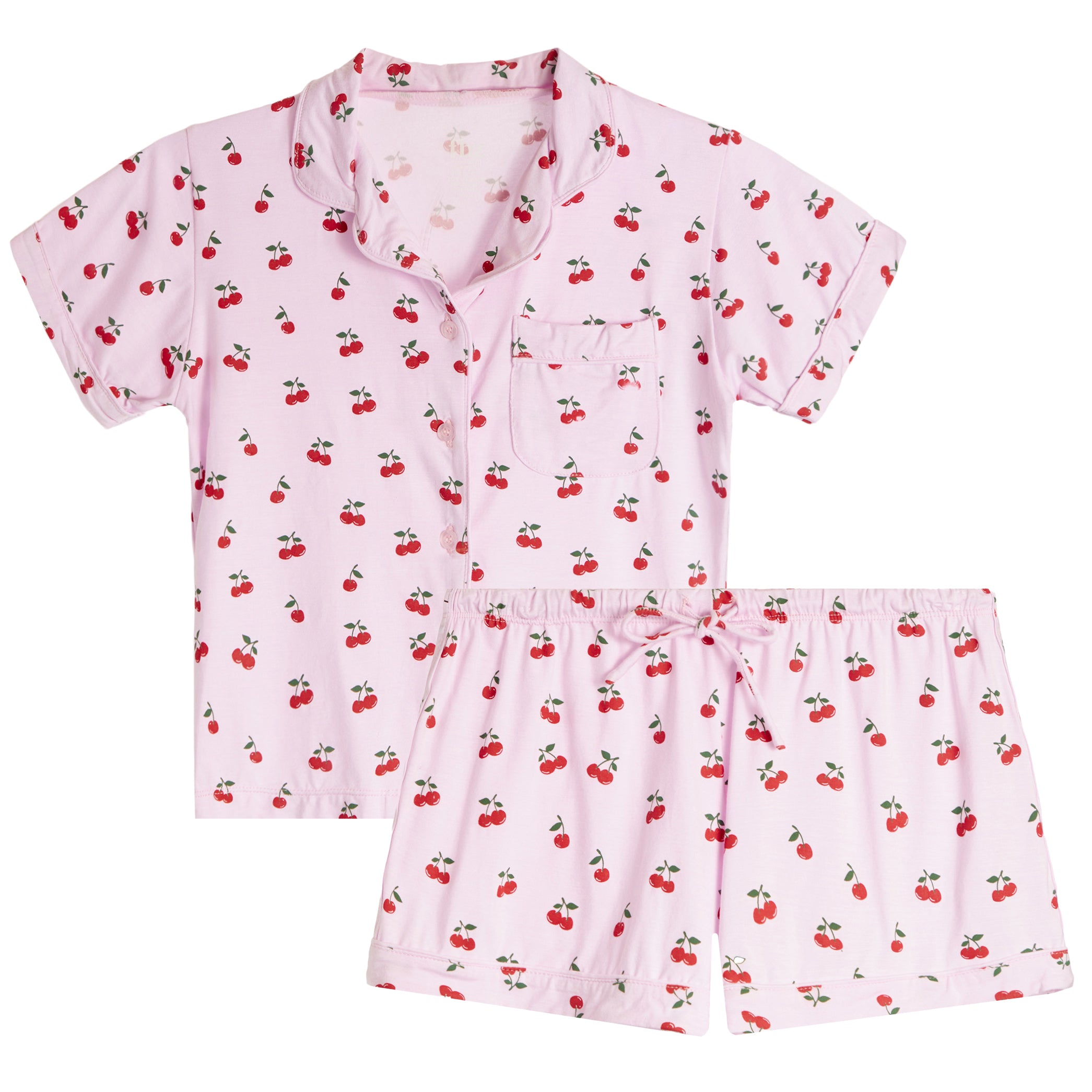 2pc Cherry Modal Short Set - Denny's