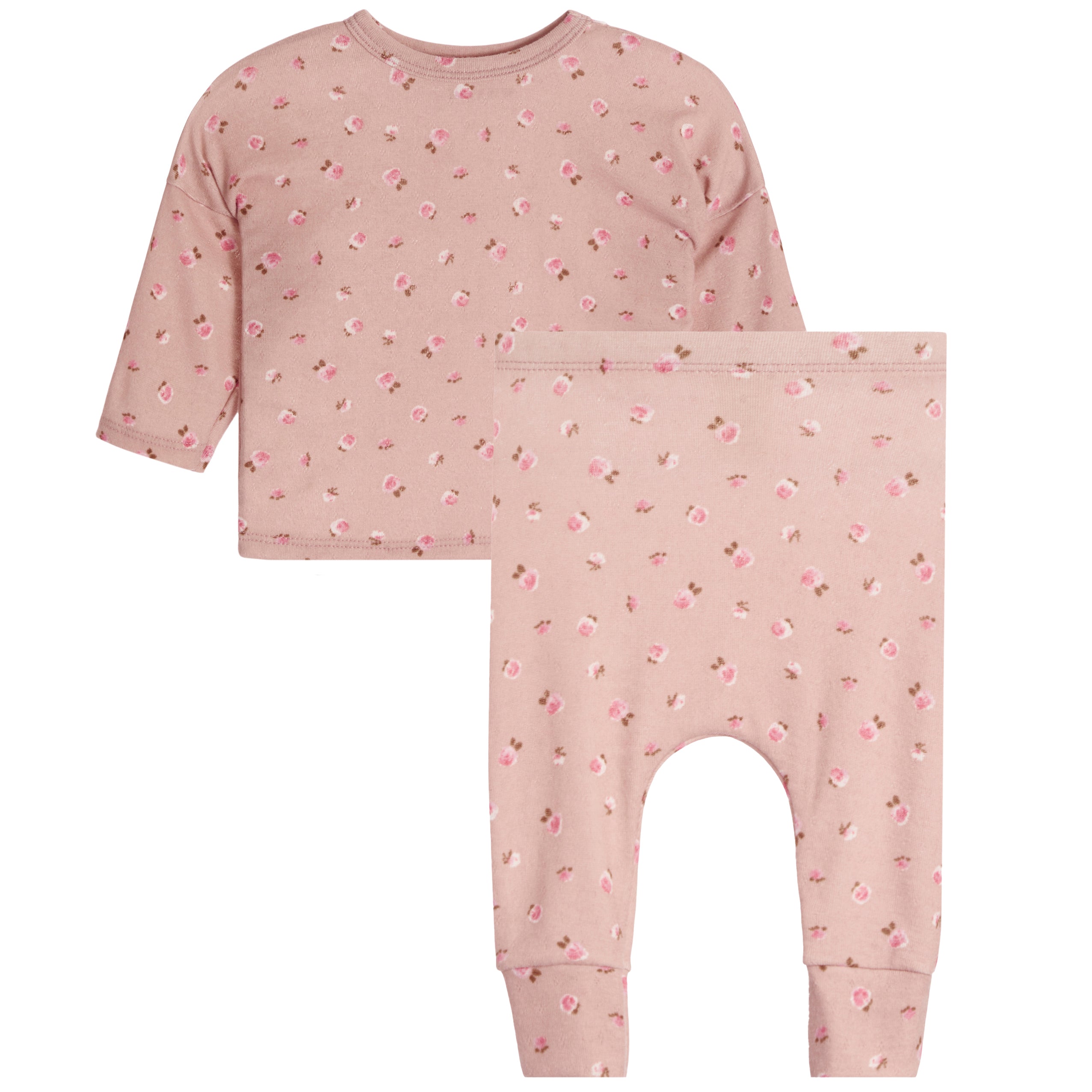 2pc Mauve Floral Pointelle Harem Set - Denny's
