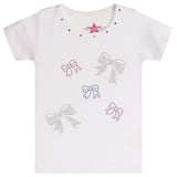 Multi Rhinestone Bows Tee - Denny's