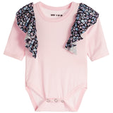 2pc Floral Ruffle Shoulder Onesie Set - Denny's