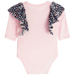 2pc Floral Ruffle Shoulder Onesie Set - Denny's
