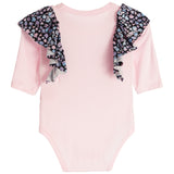 2pc Floral Ruffle Shoulder Onesie Set - Denny's