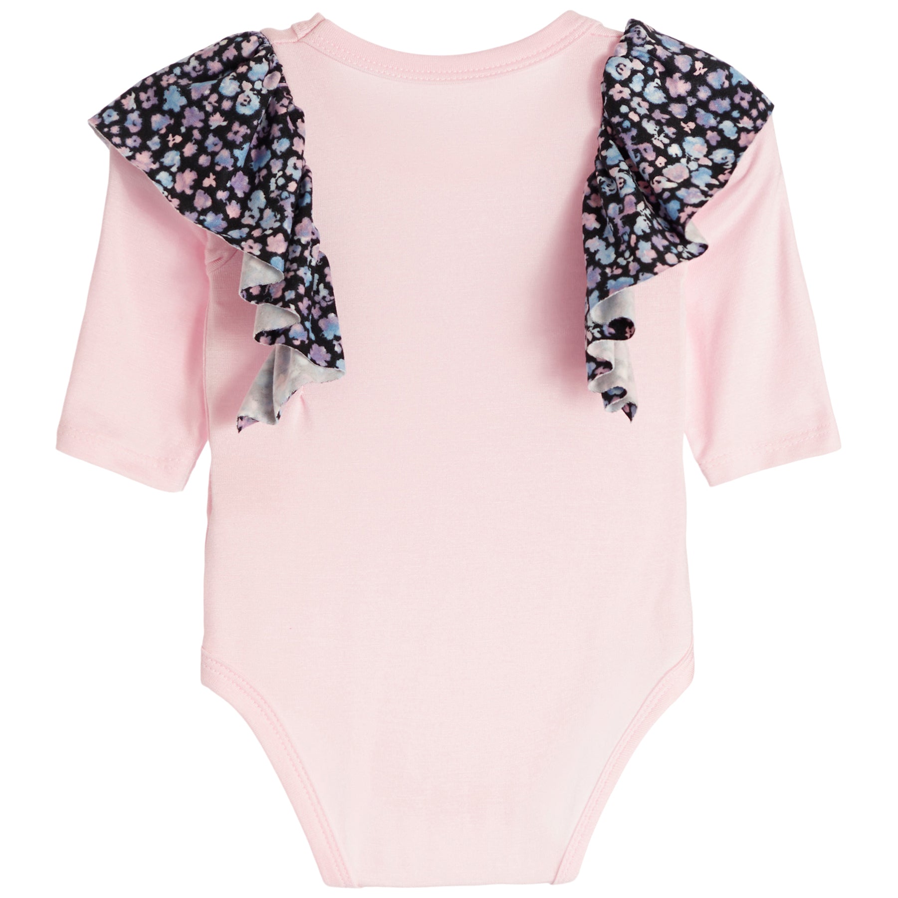 2pc Floral Ruffle Shoulder Onesie Set - Denny's
