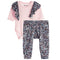 2pc Floral Ruffle Shoulder Onesie Set - Denny's