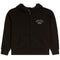 A black zip-up hoodie with a small white embroidered 'ATHLETIC DEPT' logo on the left chest, displayed against a solid white background.