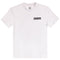 A white short-sleeve crewneck t-shirt with a small black rectangular chest logo that reads 'THE DRIP SHOP'.