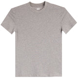 A classic short-sleeve crewneck t-shirt in heather gray, shown flat against a solid white background.