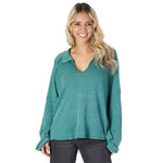 Risa Burnout Thermal Pullover - Denny's