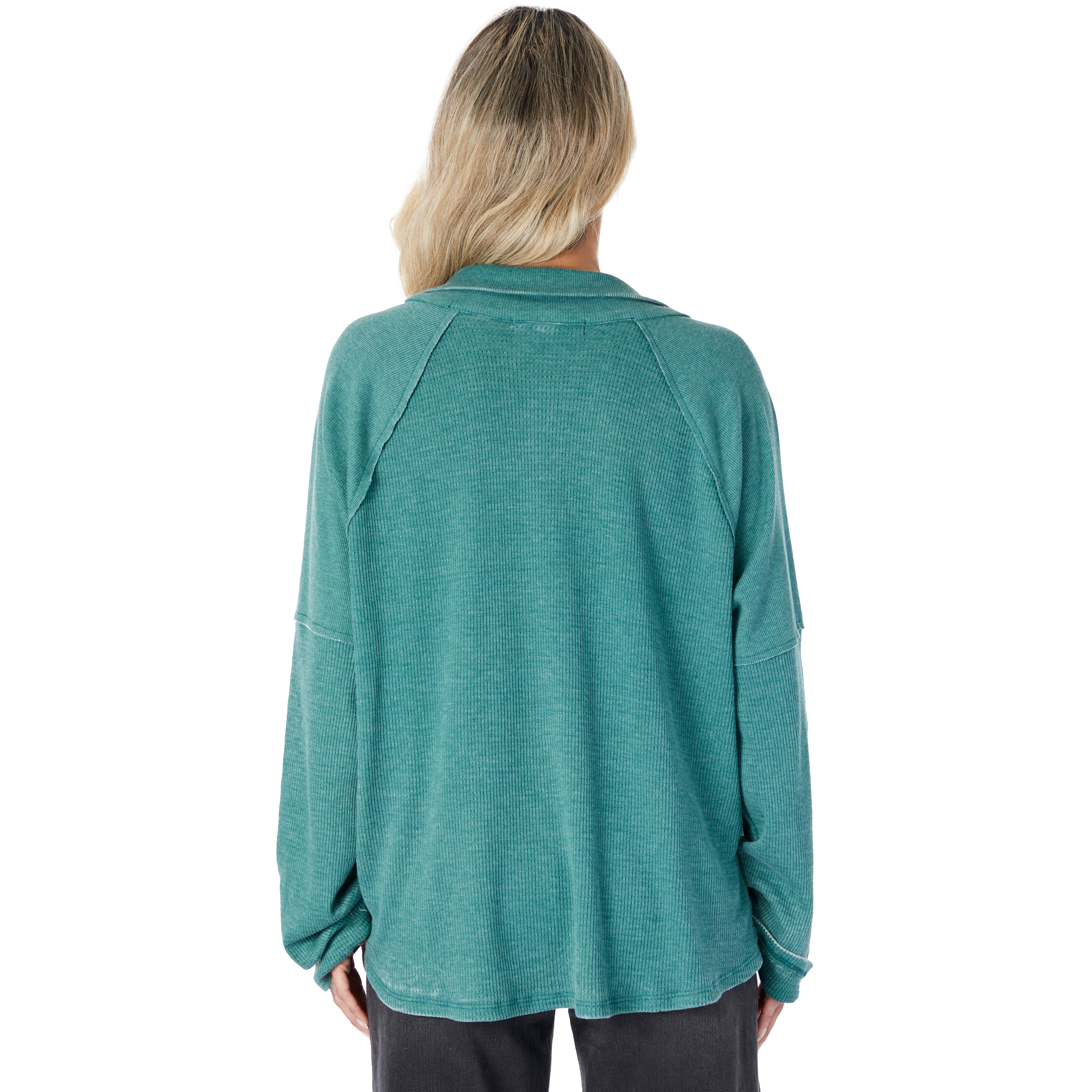 Risa Burnout Thermal Pullover - Denny's