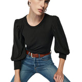 Loren Smocked Peasant Top - Denny's