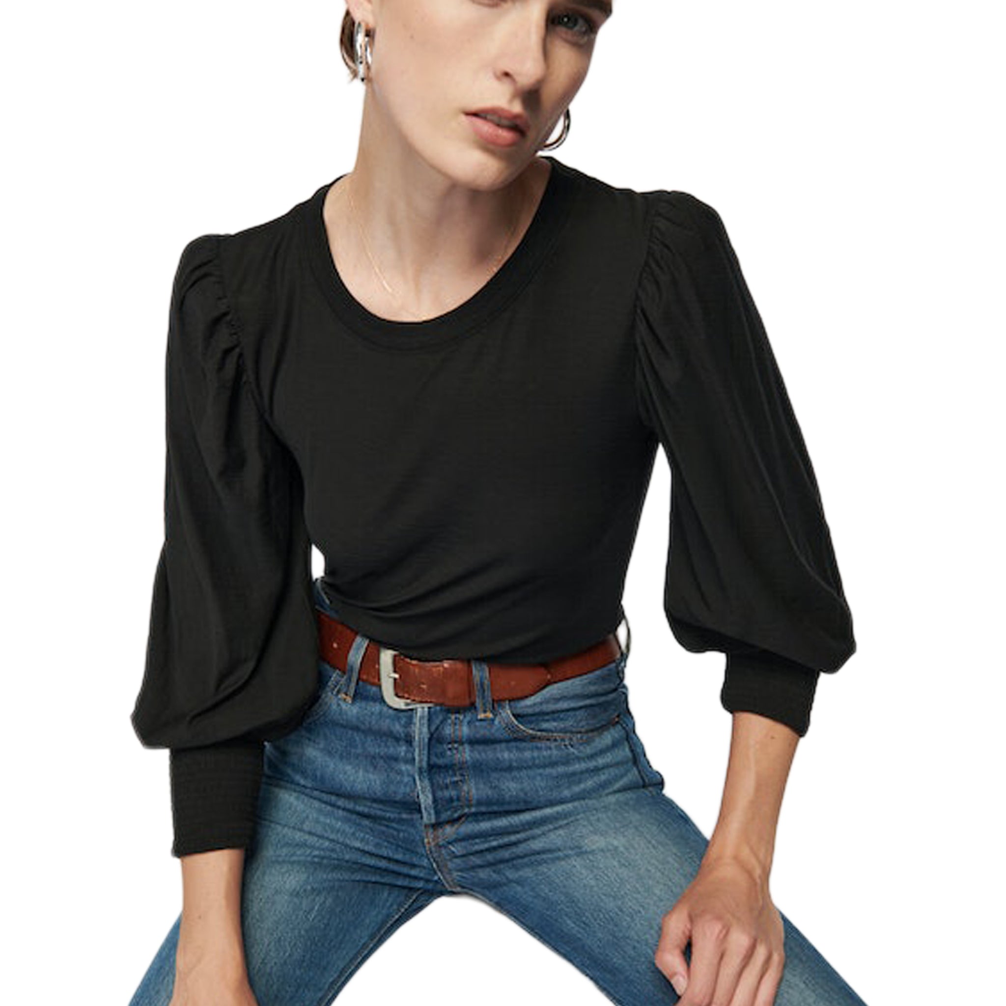 Loren Smocked Peasant Top - Denny's