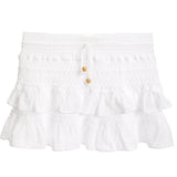 Solid Layered Mini Skirt