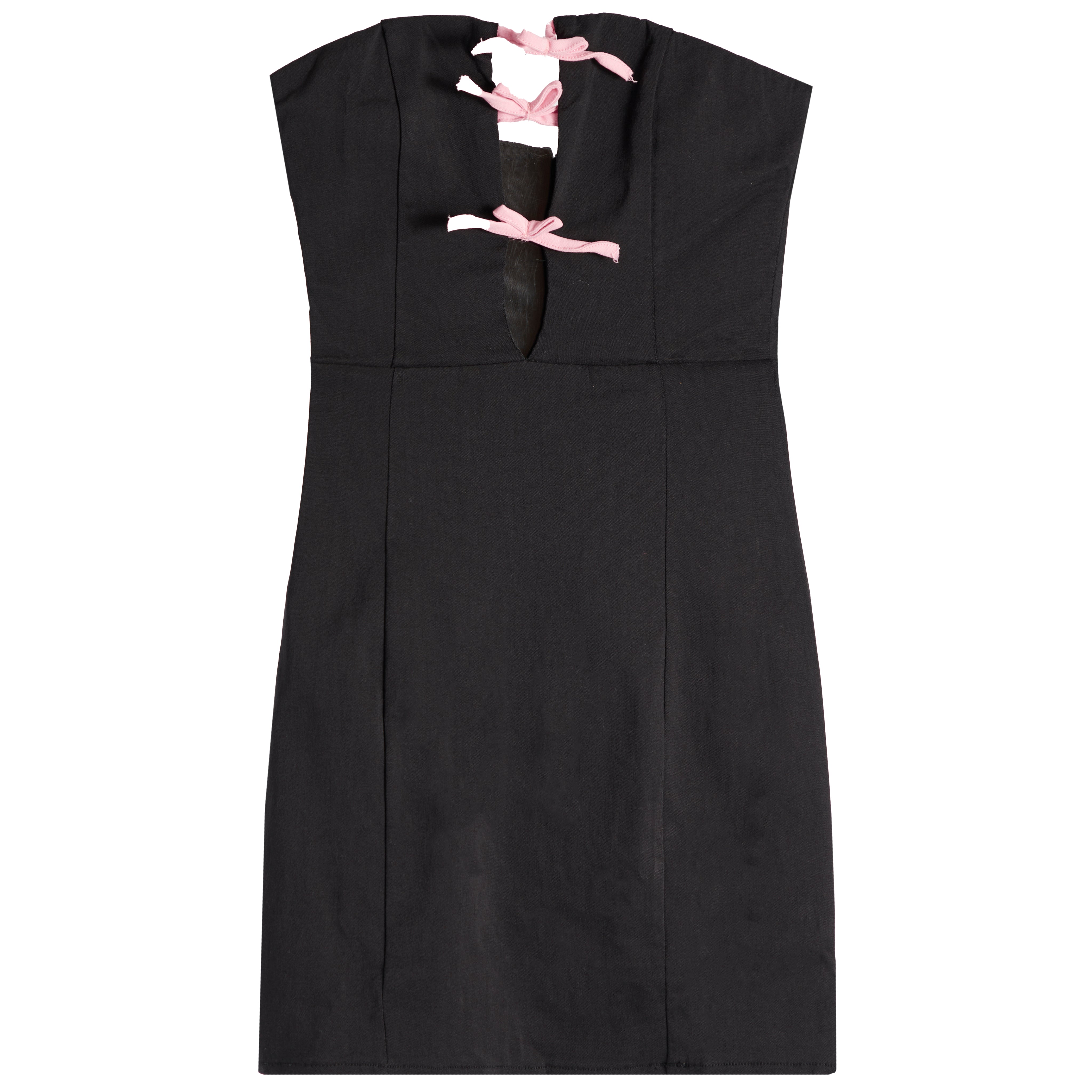 Bow Detail Strapless Dress - Denny's