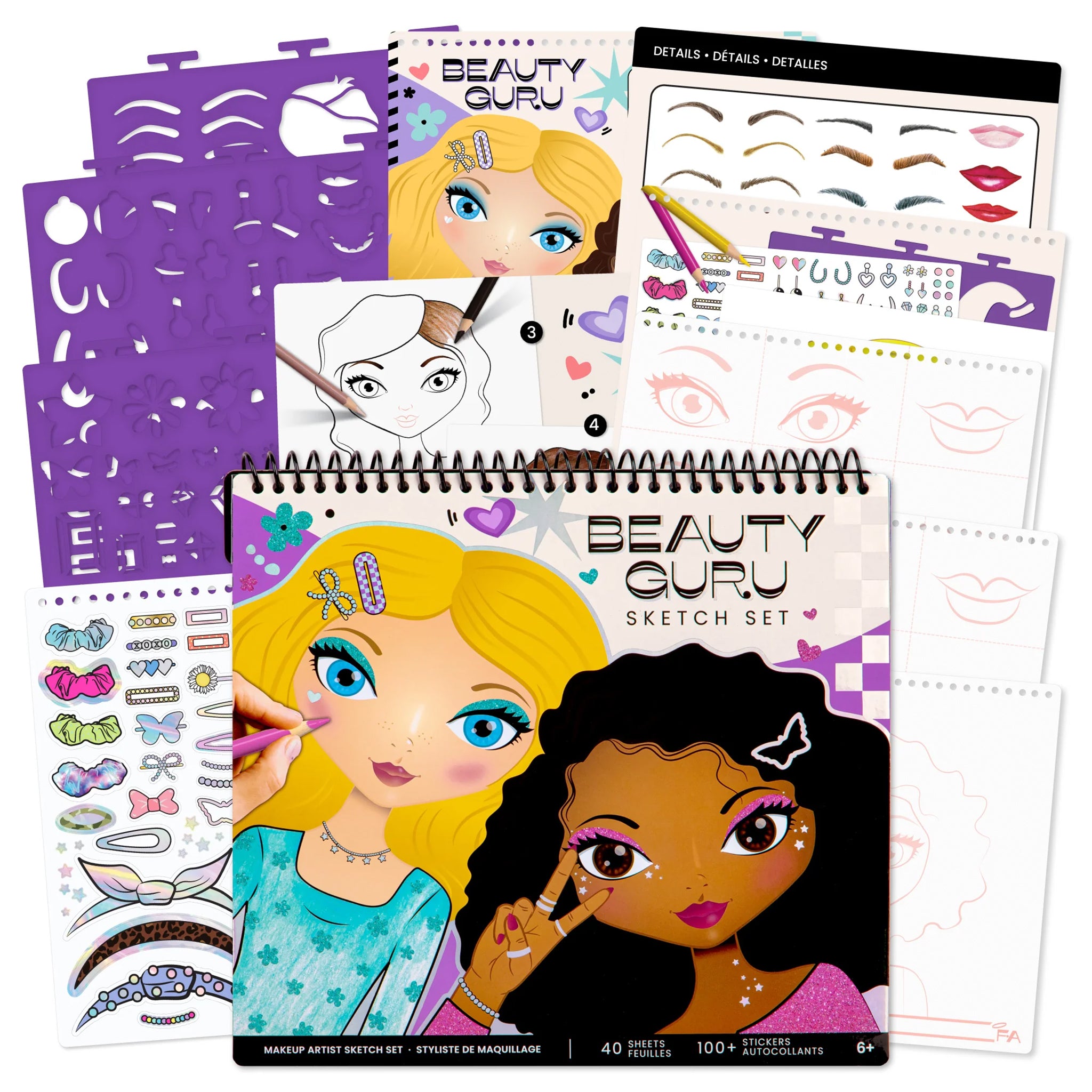 Beauty Guru Make Up & Hair Design Sketch Portfolio - Denny's