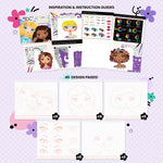 Beauty Guru Make Up & Hair Design Sketch Portfolio - Denny's
