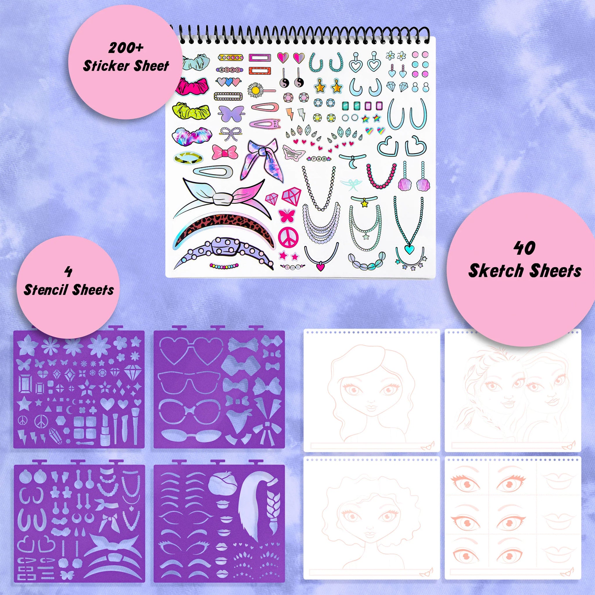 Beauty Guru Make Up & Hair Design Sketch Portfolio - Denny's