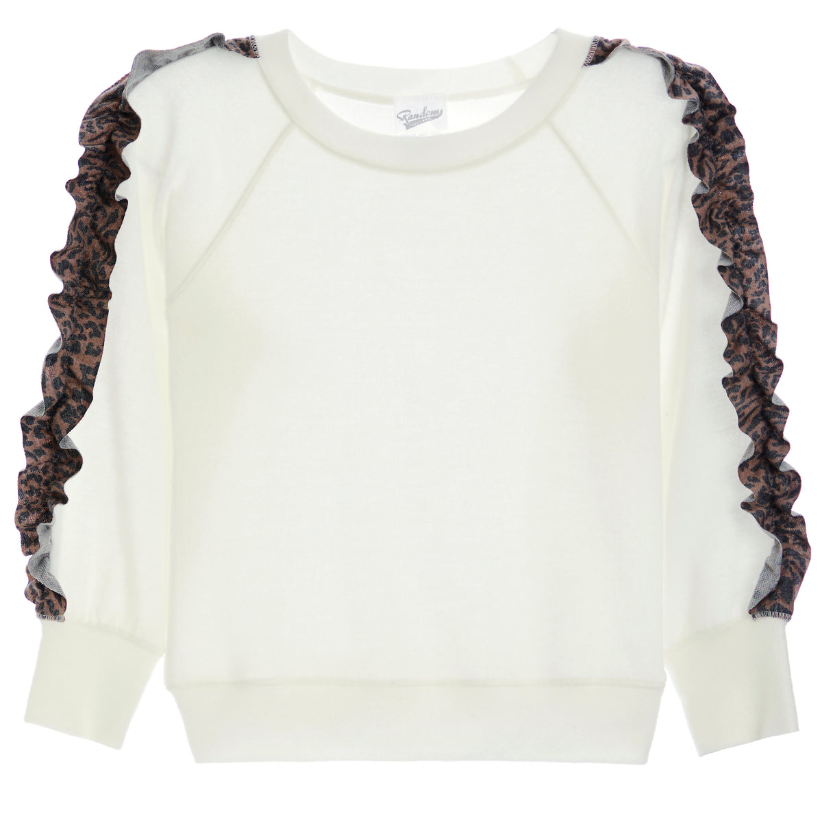 Leopard Hacci Ruffle Sleeve Sweatshirt | Denny's