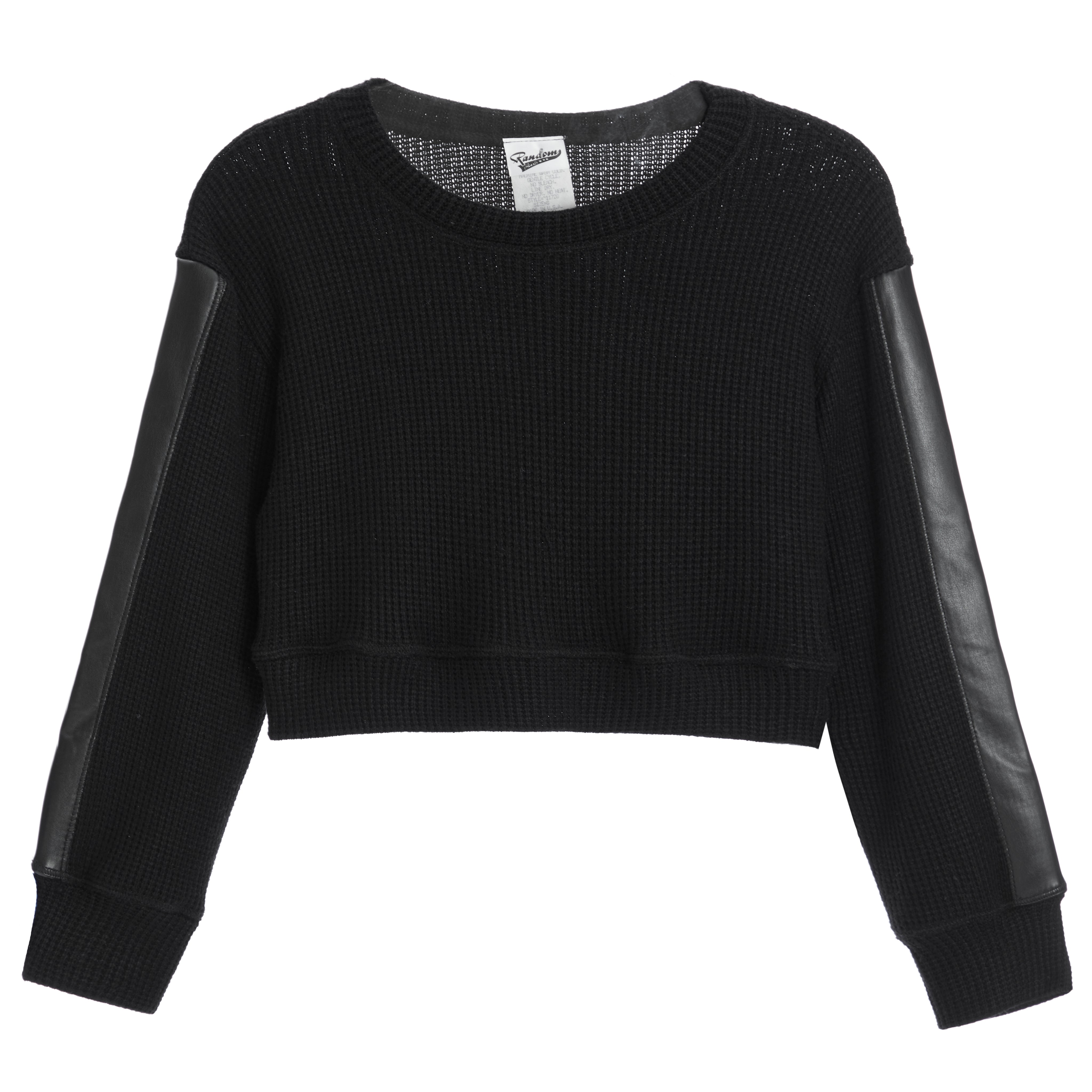 Leather Stripe Arm Sweater - Denny's