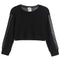 Leather Stripe Arm Sweater - Denny's