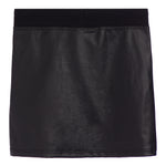 Faux Leather Front Panel Skirt - Denny's