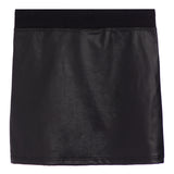 Faux Leather Front Panel Skirt - Denny's
