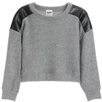Leather Patch Shoulder Sweater - Denny's