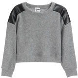 Leather Patch Shoulder Sweater - Denny's