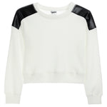 Leather Patch Shoulder Sweater - Denny's