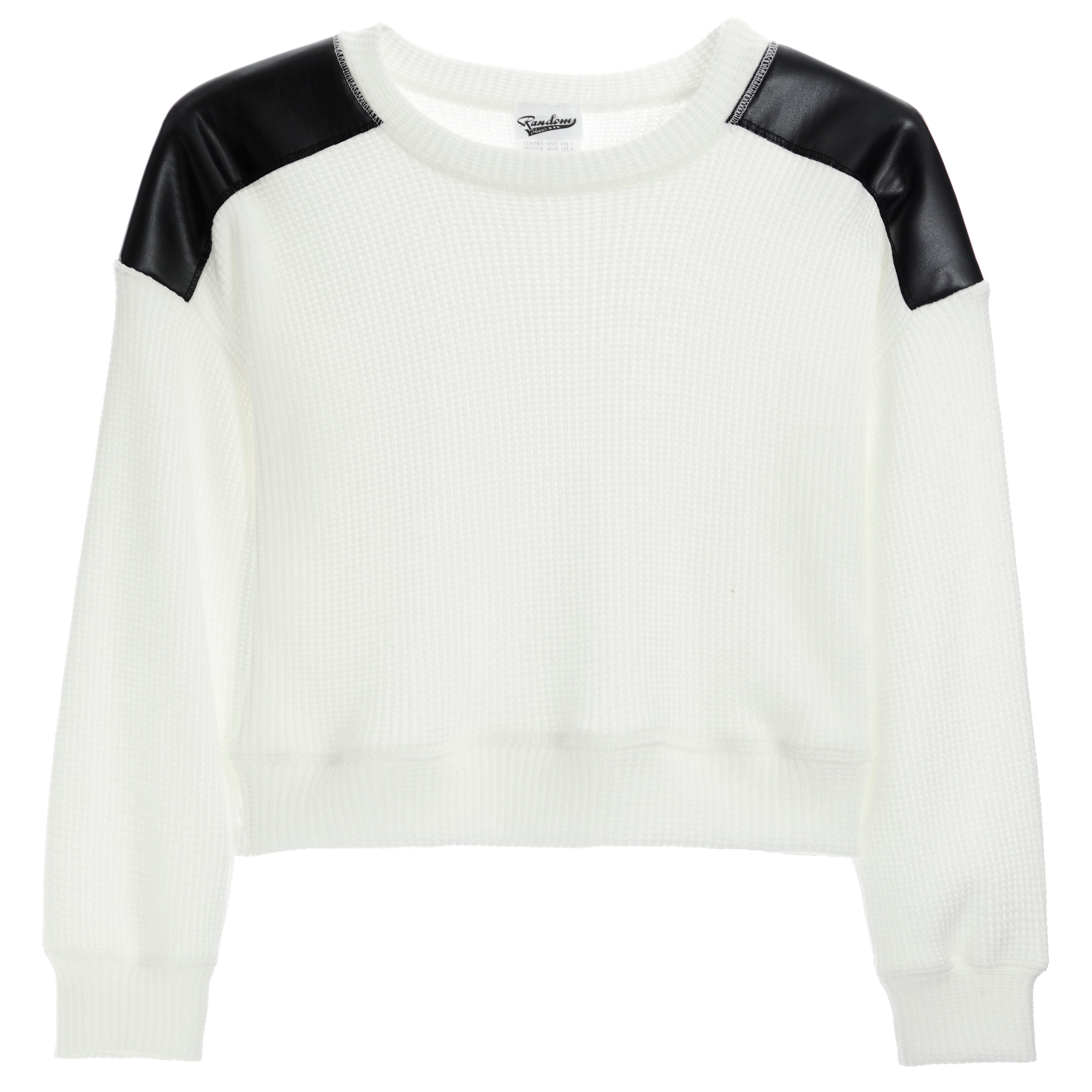 Leather Patch Shoulder Sweater - Denny's