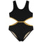 1pc Gold Trim Cut Out Bathing Suit - Denny's