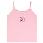 Rib Cami With Black Bow And Heart - Denny's